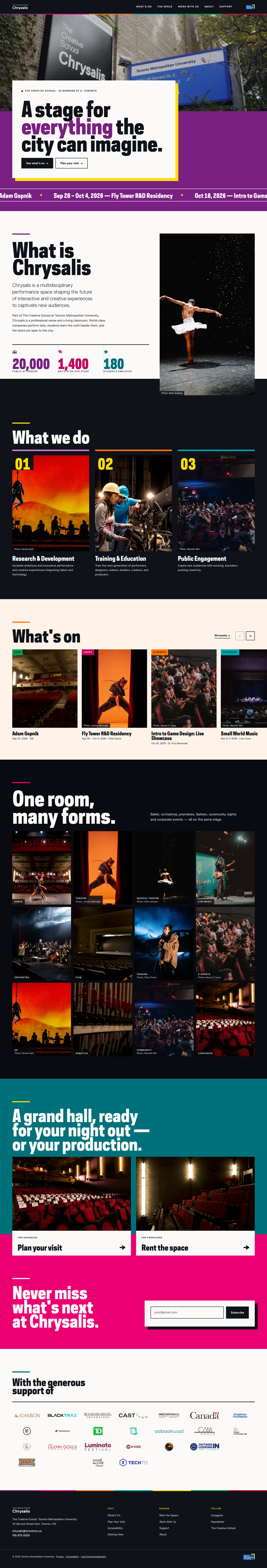 1. Playbill direction, the whole homepage at desktop width